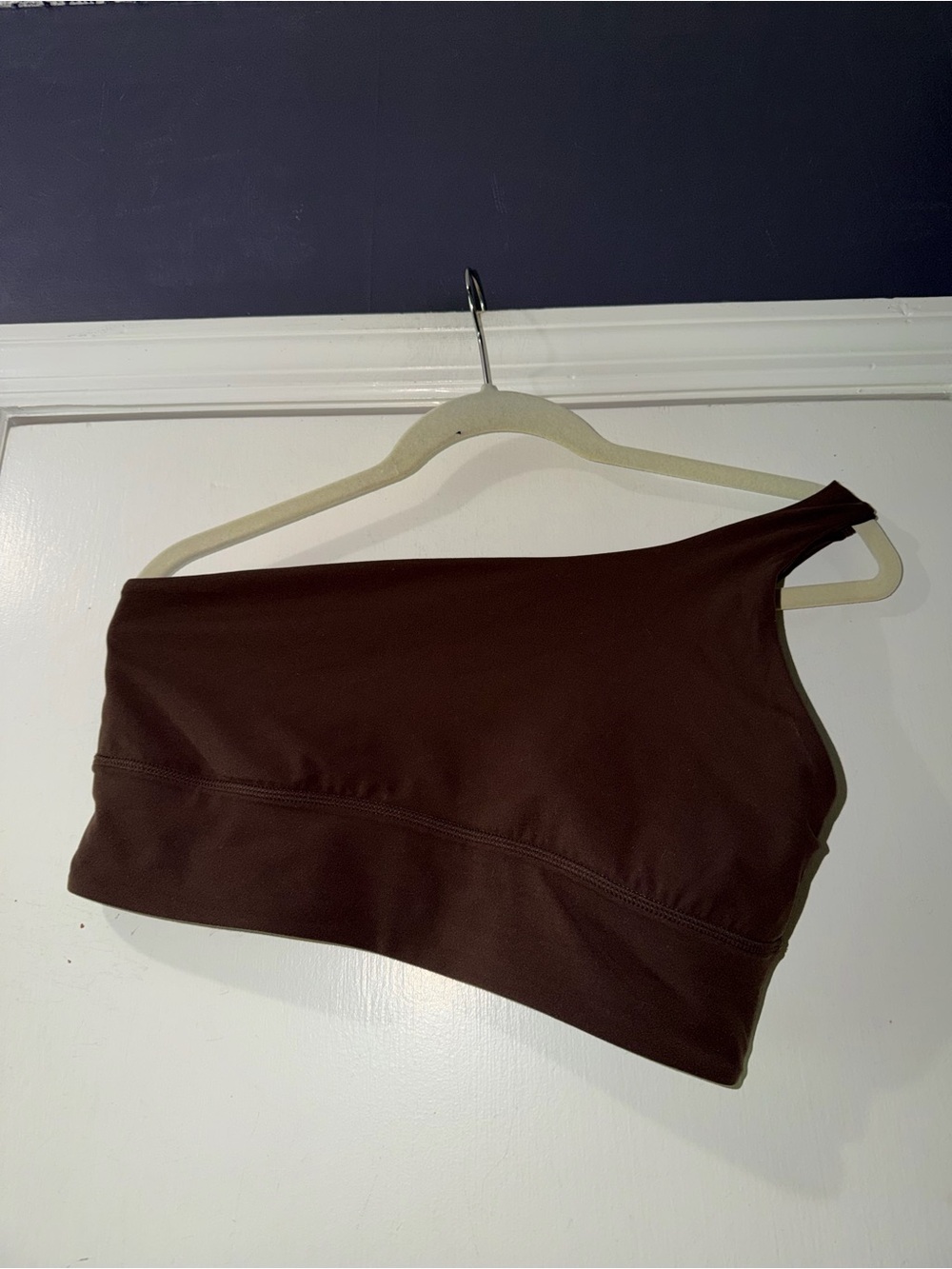 lululemon athletica Asymmetric One-Shoulder Chocolate Brown Sports Bra
